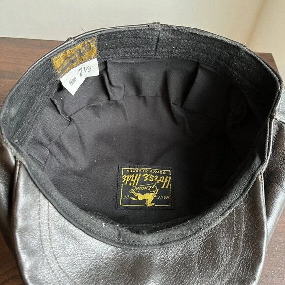 The Real McCoy horsehide Leather Newsboy Cap - Picture 14 of 14